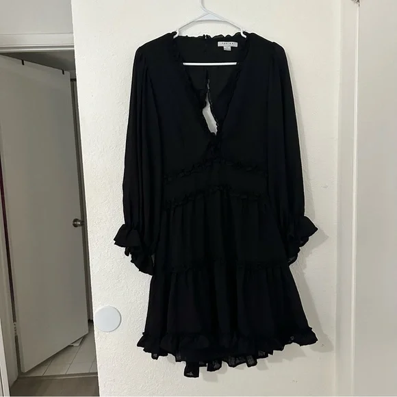 Marshalls Dresses Marshalls Black Long Sleeve Dress Size Large